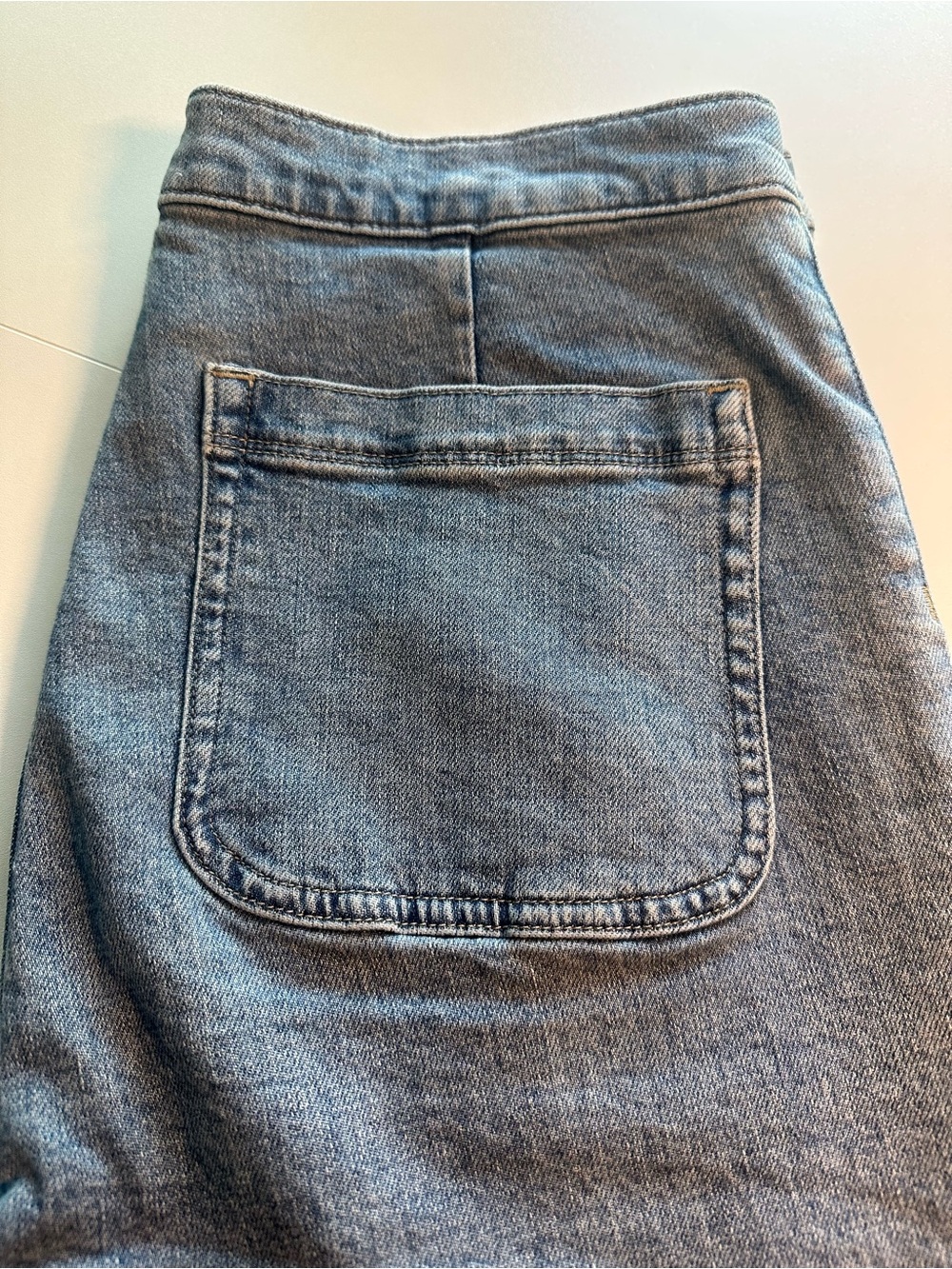 J. Crew Light Blue High-Waist Wide-Leg Jeans with Side Buttons - Picture 3 of 7